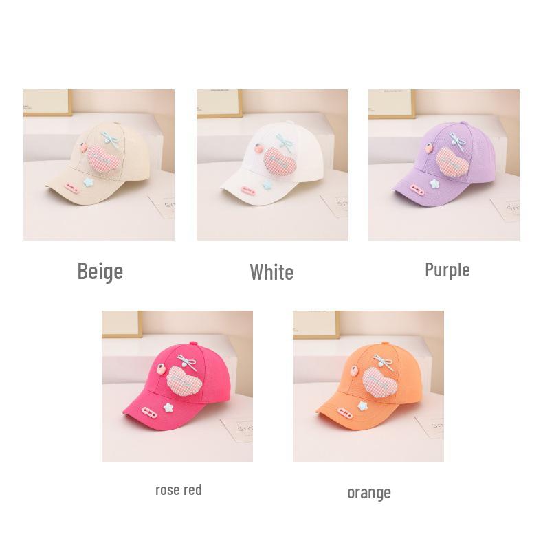2025 Fashion Kids' Sun Protection Baseball Cap with Cartoon Duckbill Design for Spring & Autumn