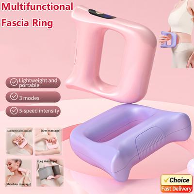 2025 New Handheld Fascial Massage Ring Deep Tissue Belt Customization Vibration Body Shaping Tool for Home Gym Use