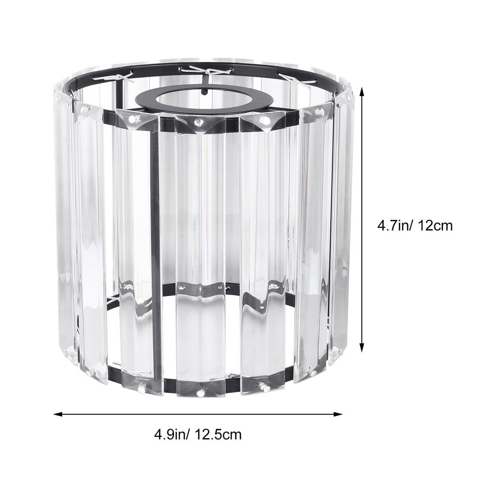 Crystal Ceiling Lamp Shade European Iron Art Dust Proof Lamp Cover For Living Room Bedroom Light Diffuser