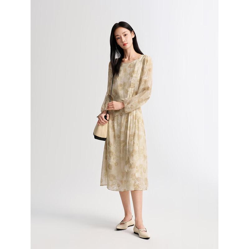 JUZI ANNAKOU French Style Embroidered Belted Long Dress