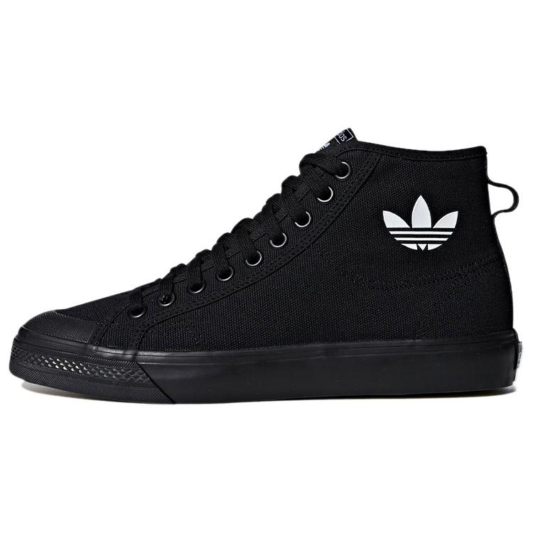 adidas Nizza Hi Top Black logo Men s B41651 EU 36