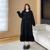 DIMANAF 2025 Women Pluls Size Cotton Long Sleeve Autumn Casual Tops Tees Stripe Shirt Solid New T-Shirt Loose Pullover