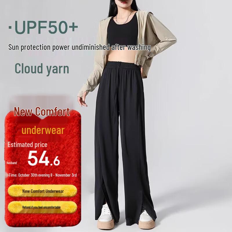 

Women s Ice Silk Wide-Leg Sun Protection Pants XL