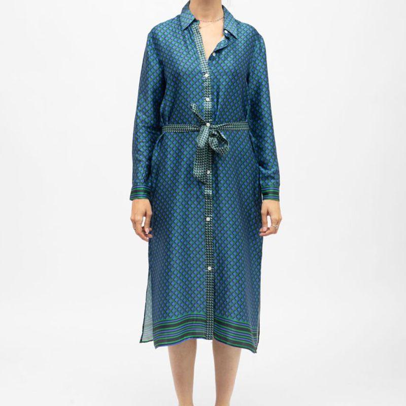 Robe chemise mi longue romy imprimé graphique Femme LA PETITE ETOILE