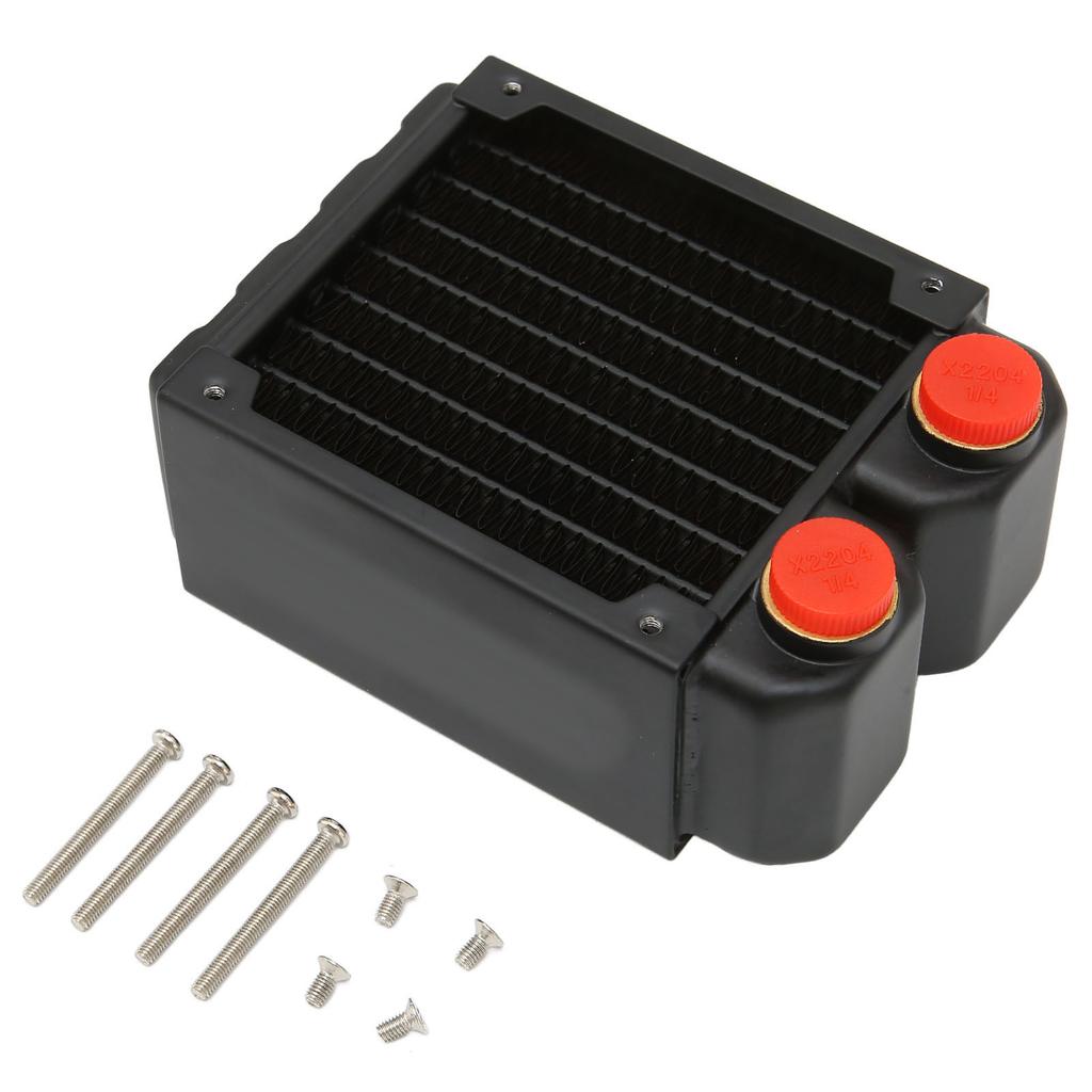 Water Cooling Radiator Double Layers 8 Pipes G14 Thread Brass Water Cooler with Screws for