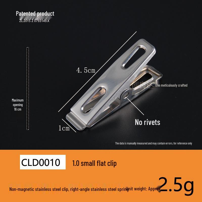 Non-Magnetic Stainless Steel Clips: Small, Large, Flat, and Clothes Clip Variety