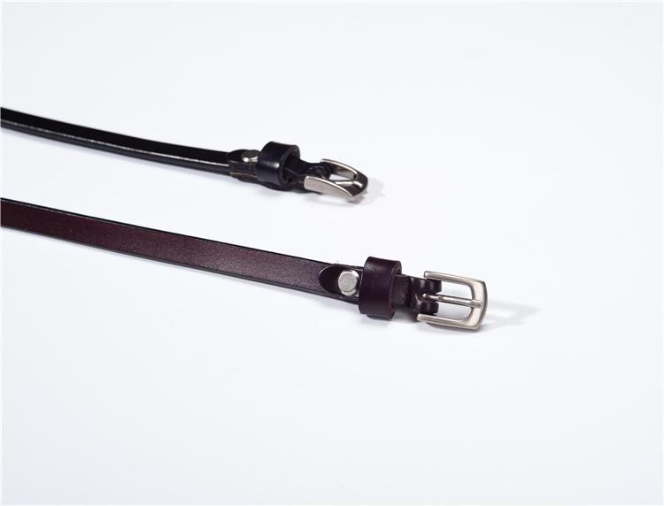 Women's Genuine Leather Thin Belt - Simple, Versatile, Soft Cowhide for Dresses and Jeans