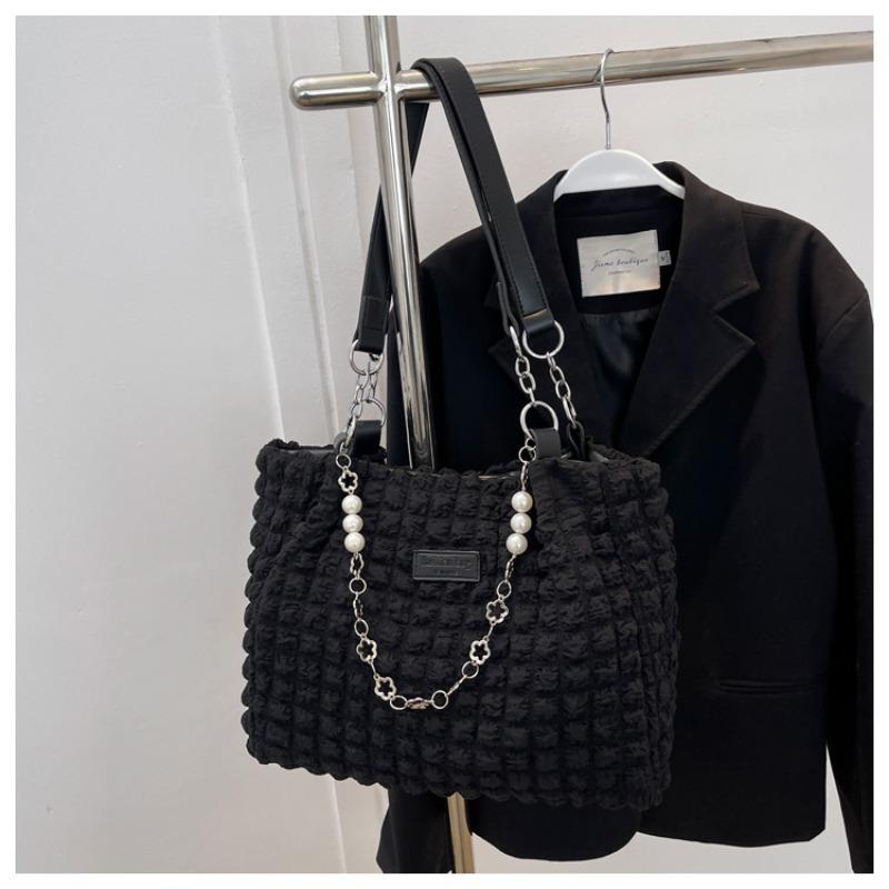 

Сумка премиум-класса большой вместимости, женская новая модная трендовая наплечная сумка, сумка подмышку, универсальная сумка-тоут чёрный