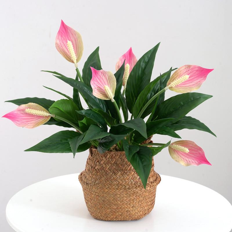Artificial Plant Spathiphyllum Bouquet Suitable For Daily Decoration Home