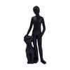 Resin Figurine Man and Dog Sculpture Collectible Ornament Gift for Dog Lover Living Room Bedroom Desktop Shelf Display