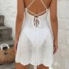 Ein-Schulter Strandkleid Top Bikini Sexy Rückenfreies Neckholder Top Bikini Überwurf Kleid Damenkleid
