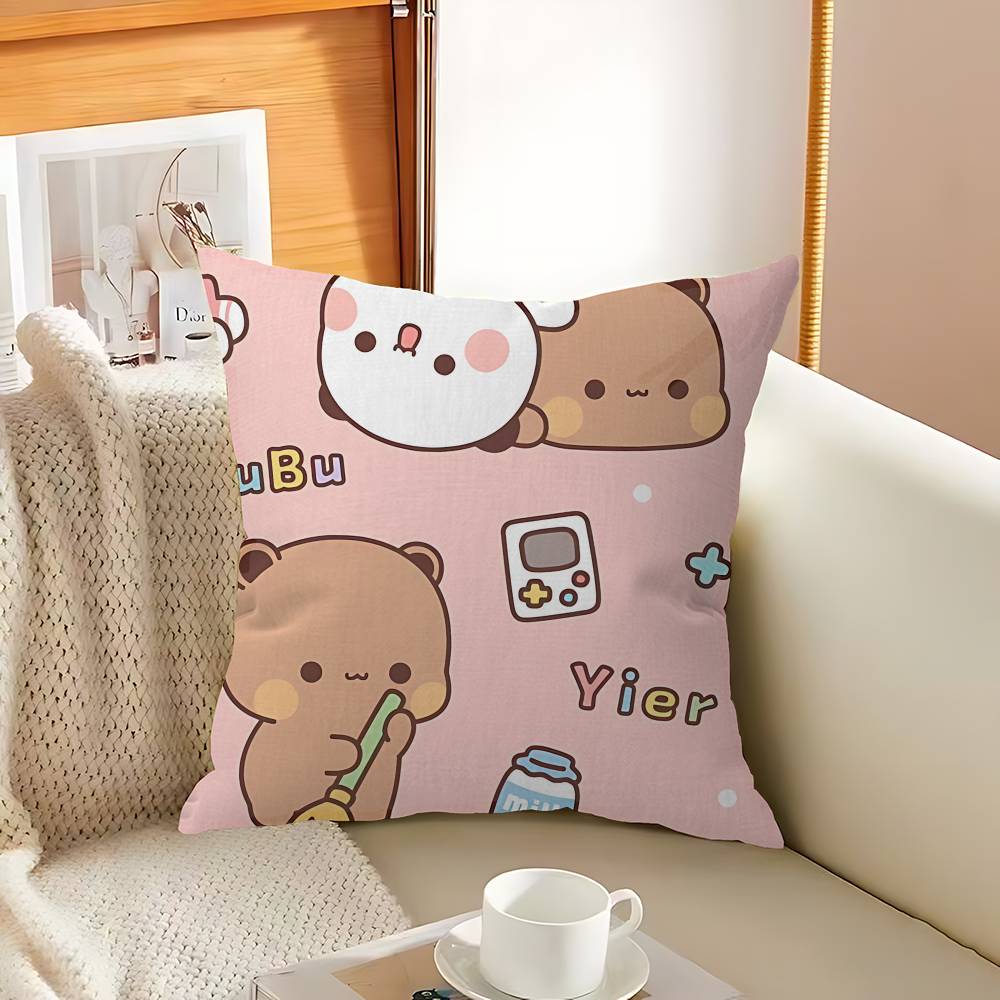 Cartoon Bubu and Dudu Pillow Anime Pillow Sofa Bed Head Pillow Cover Cushion Cover 45x45 cm Fashion
