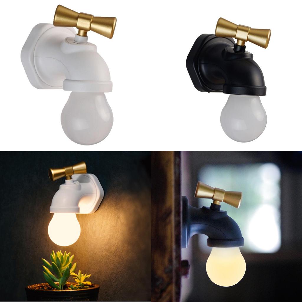 Novel Weird Controlled Faucet Night Light Smart Bedside Bulb Supplies Vintage