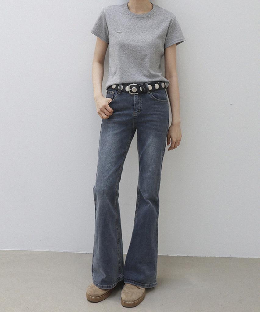 Millieonkoleu Fomi Washed Blue Stretch Bootcut Denim Pants