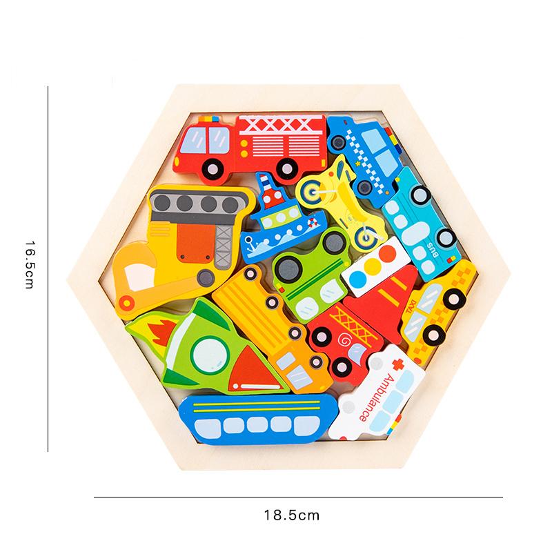 Baby Toy Wooden Jigsaw Puzzle Creative 3D Puzzle for Children's Intelligence Development Ealy Educational Toys for Children