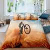 Dirt Bike Motorbike Duvet Cover Motocross Racer Bedding Set Boys Motorcycle Extreme Sports Quilt Cover Polyester Comforter Cover
