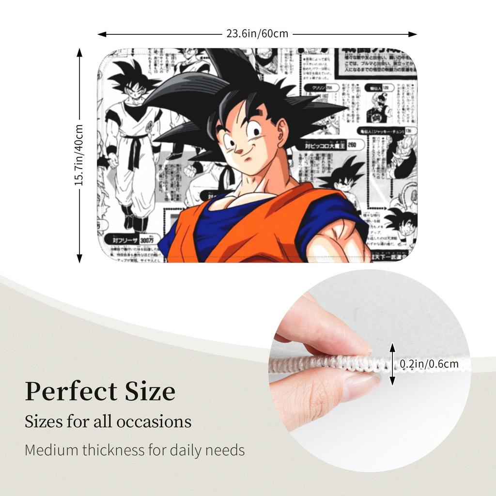 Custom Goku Anime Doormat Non-Slip Entrance Welcome Kitchen Bathroom Floor Door Mat Cute Cartoon Toilet Living Room Carpet Rug