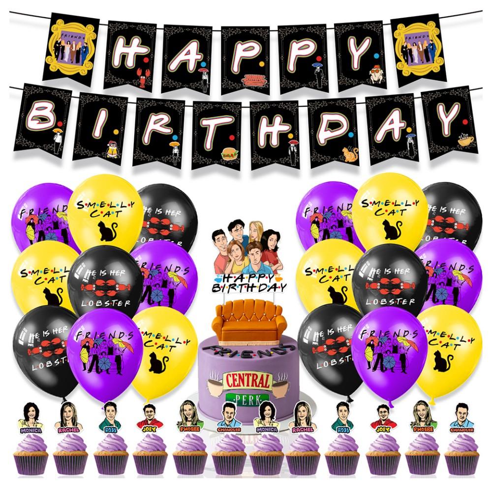 32pcs Friends TV Show Party Decoration Include Banner Balloons Cake Topper
