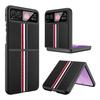For Motorola Razr 40 5G Phone Case Colorful Stripes Pattern with Rear Screen Film