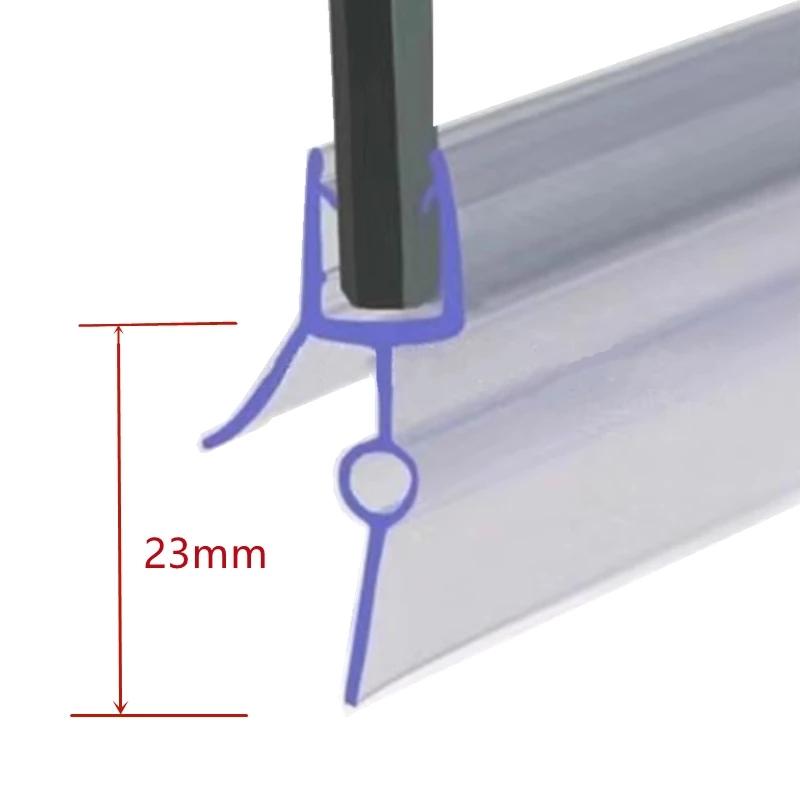 Bath Shower Screen Door Seal Strip PVC Shower Frameless Glass Door Gap Glue-free Waterproof Strips Shower Room Window Seal Strip