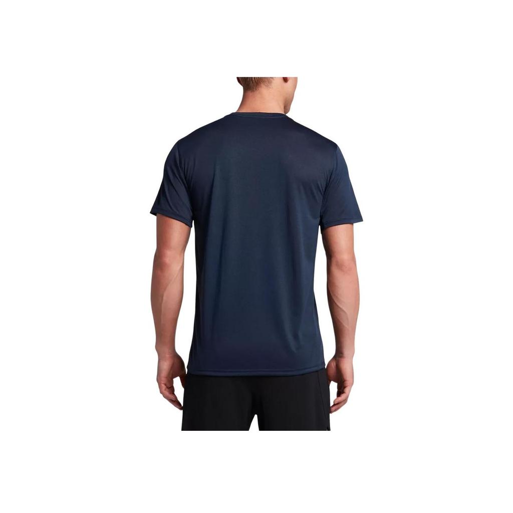 Nike T-shirt Homme à Manches Courtes et Col Rond Imprimé Logo Bleu Marine 727982-419