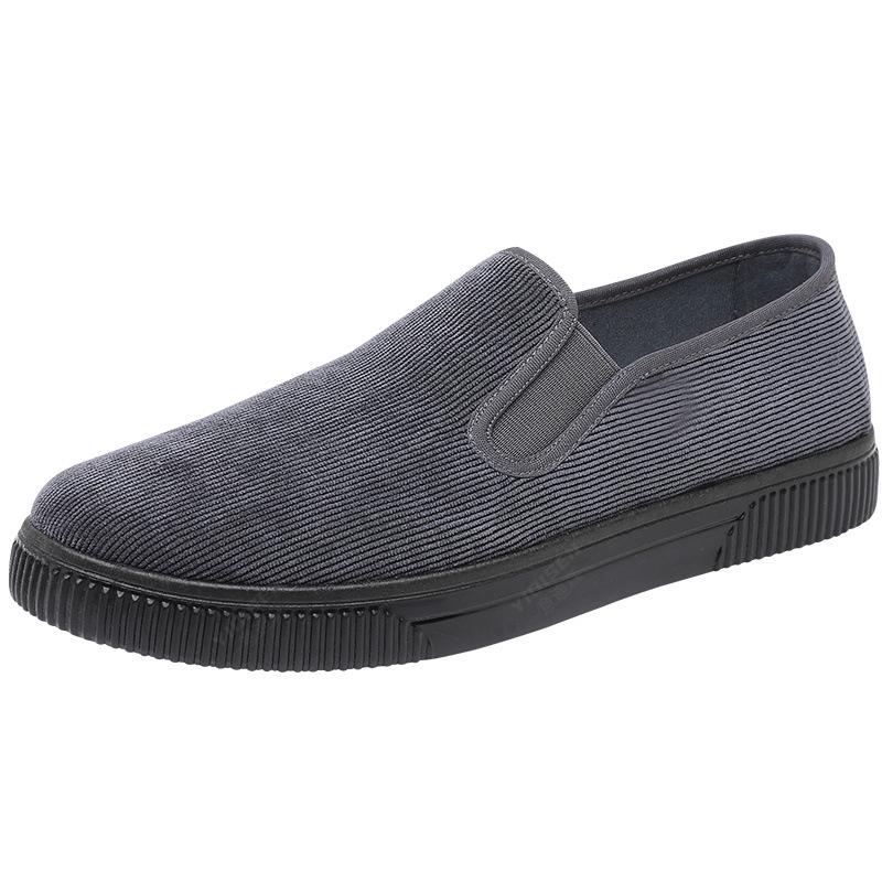 

Douyin Popular Old Beijing Corduroy Slip-On Shoes for Middle-Aged & Elderly Dad - Kitchen & Workwear Shoes 38 серый