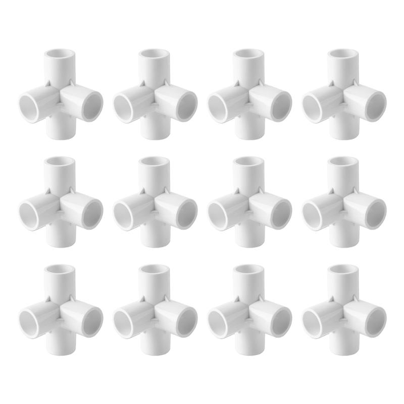 12PCS Professional Water Pipe Couplings Building Furniture Greenhouse Shed Pipe for Home Plumbing and Irrigation Systems