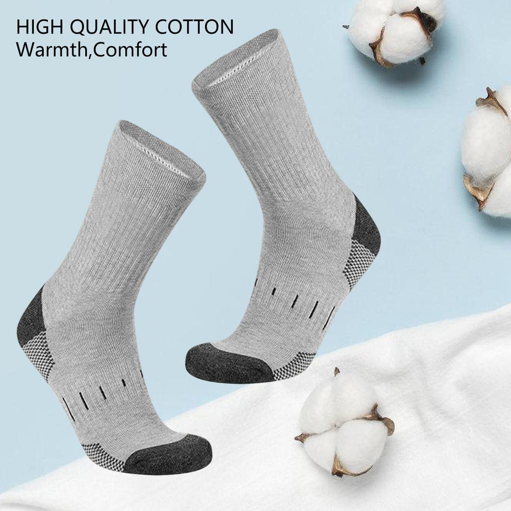 Running Crew Socks Cushioned Athletic Socks for Men Performances Socks Wicking Moisture Cushion Ankle Socks Everyday Sock