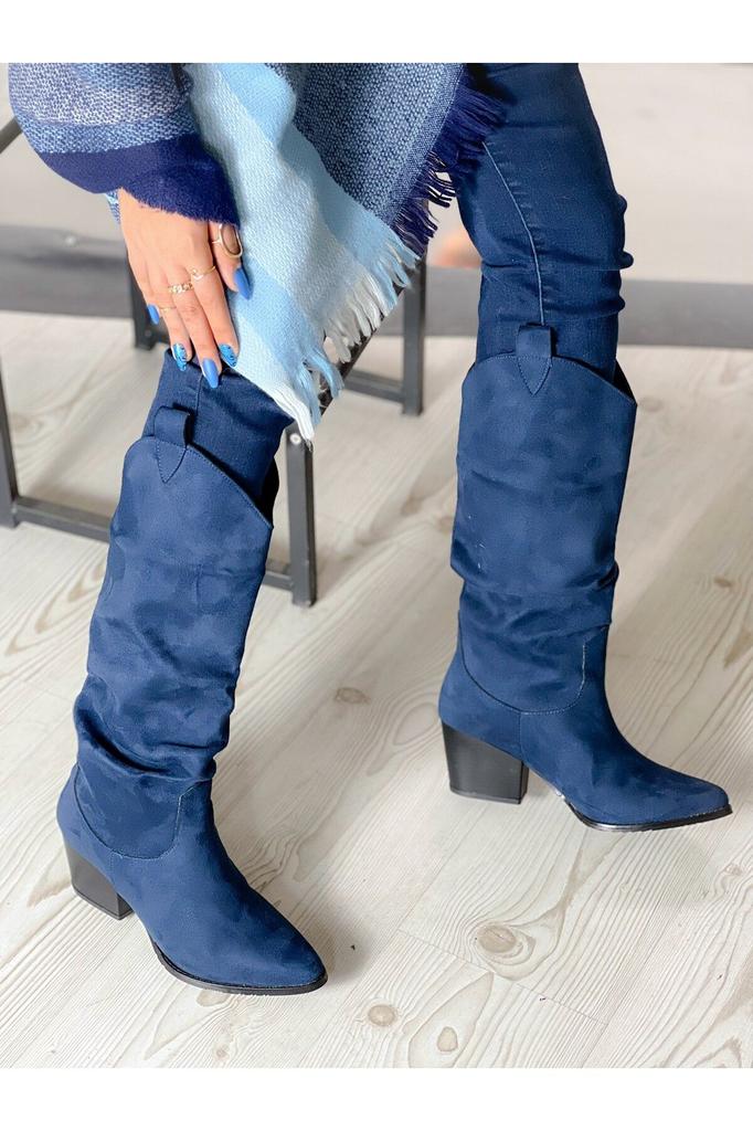 Bottes de mode modernes et élégantes pour femmes bottes en simili cuir daim bottes en daim de veau vert avec gousset bottes Dallas