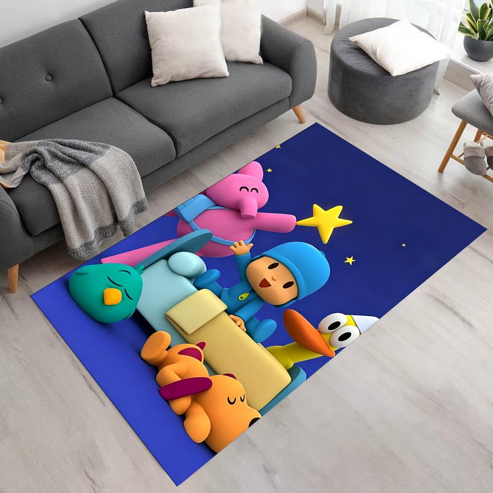 Pocoyo Floor Mat Suitable for Living Rooms Study room Outdoor Hallway Antislip Carpet Decorate Offices Gift for Festivals