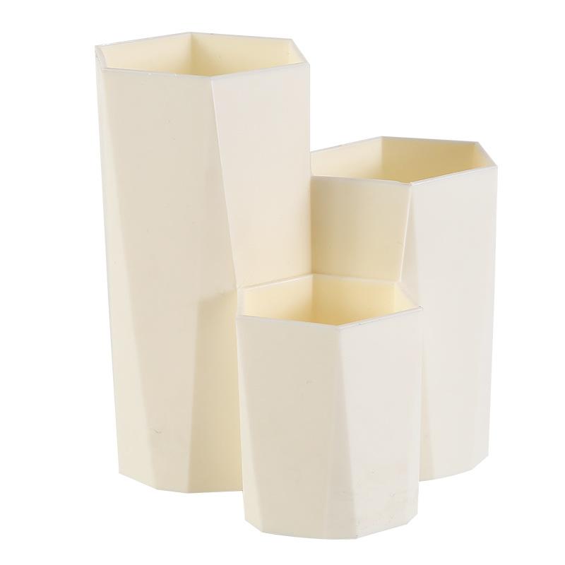 Cosmetic Brush Holder 3 Lattices Makeup Organizer Eyebrow Pencil Makeup Brush Storage Box Pen Container Polish Nail Brush Holder