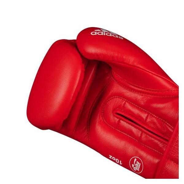 Adidas Aiba Zertifizierte Echte Leder Boxhandschuhe Rot 12oz