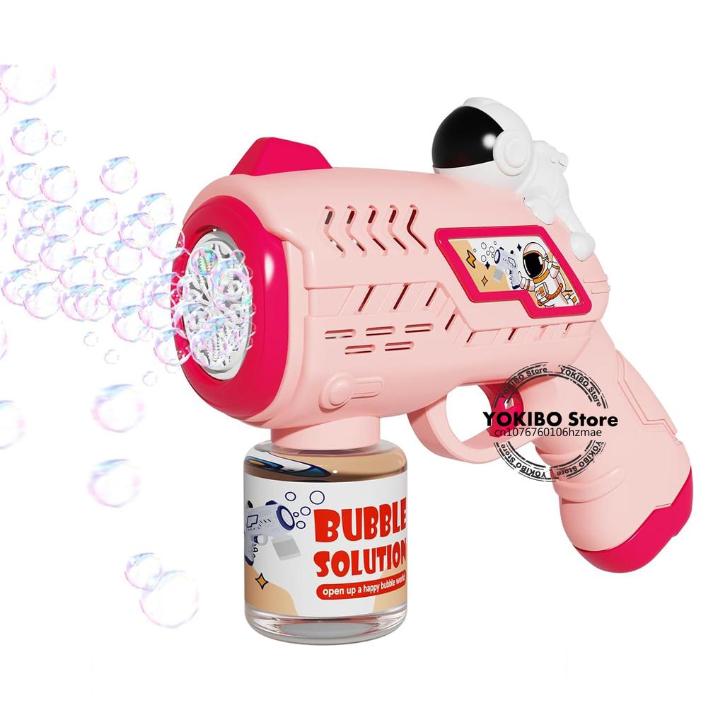 Automaatne Mullipüstol Lastele Väikelastele, 8 Auguga Pardi Mullimasin Püstol LED Valgusega Mullipuhumismasin Väljas Mängitavad Mullimänguasjad