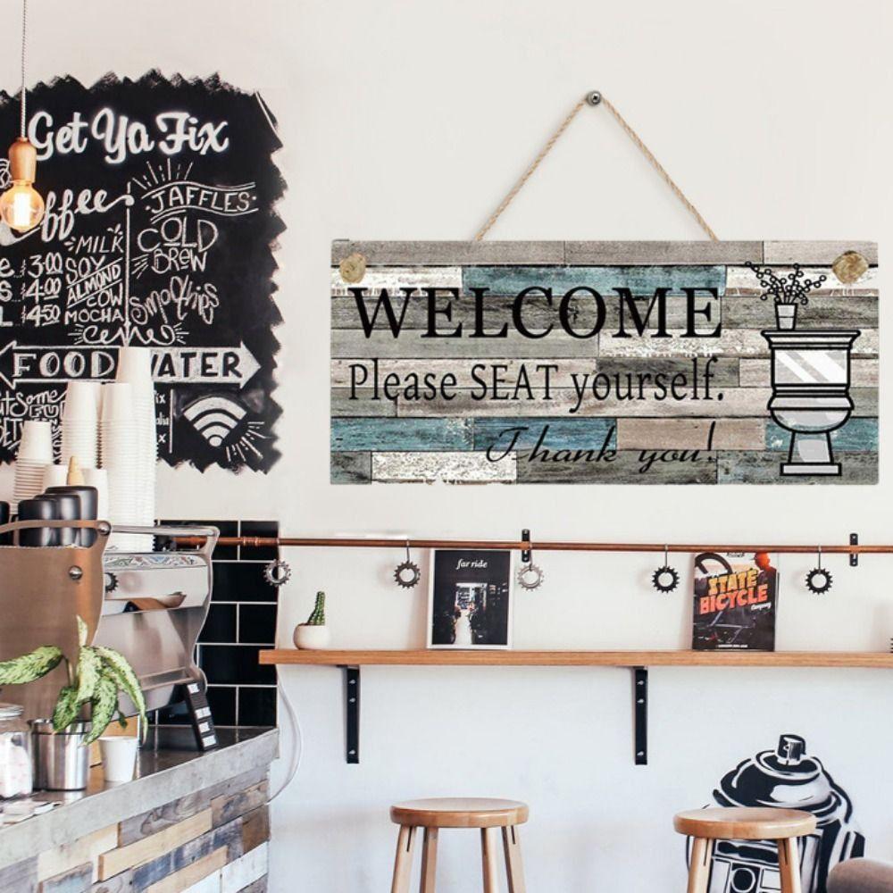 for Coffee Shop Coffee Sign Plaque Cafe Wall Decoration Plaque Pendant Tag Coffee Bar Plaques