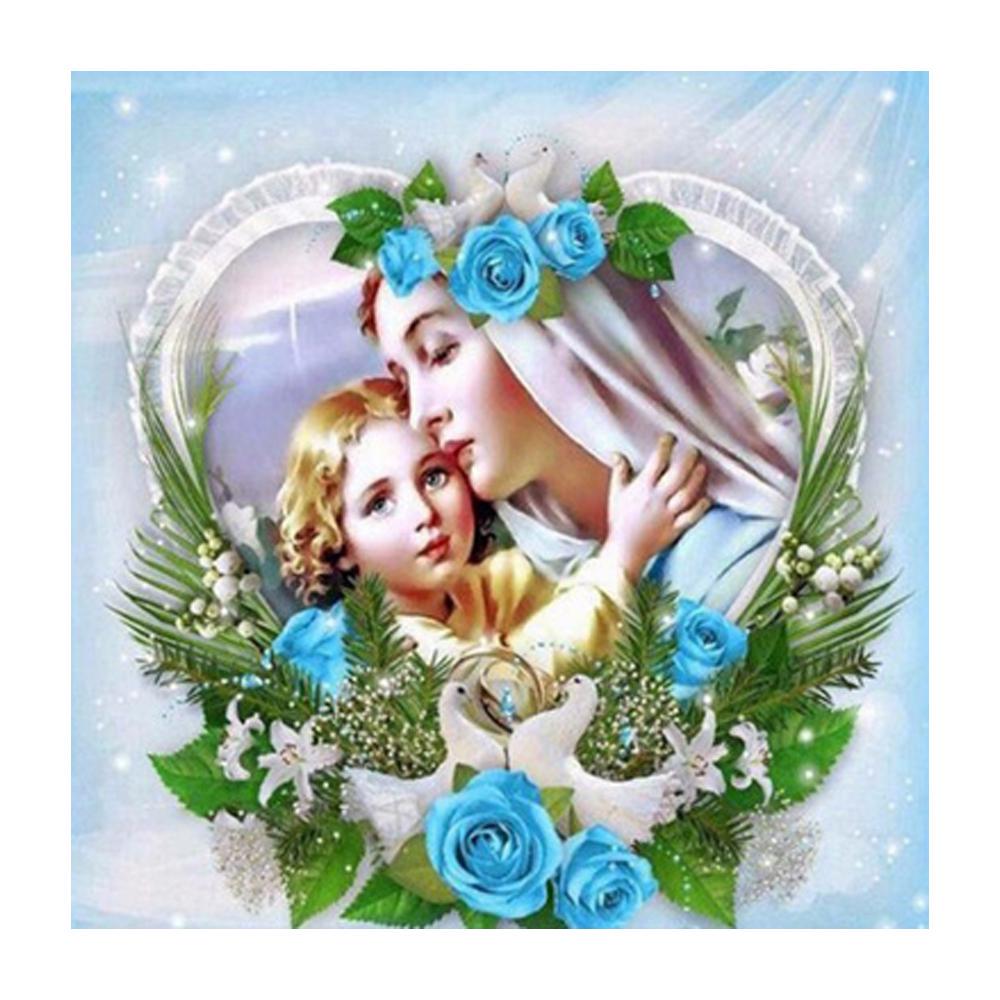 

ZOOYA DIY 3D Алмазная картина «Дева и сын» Вышивка крестиком Домашний декор