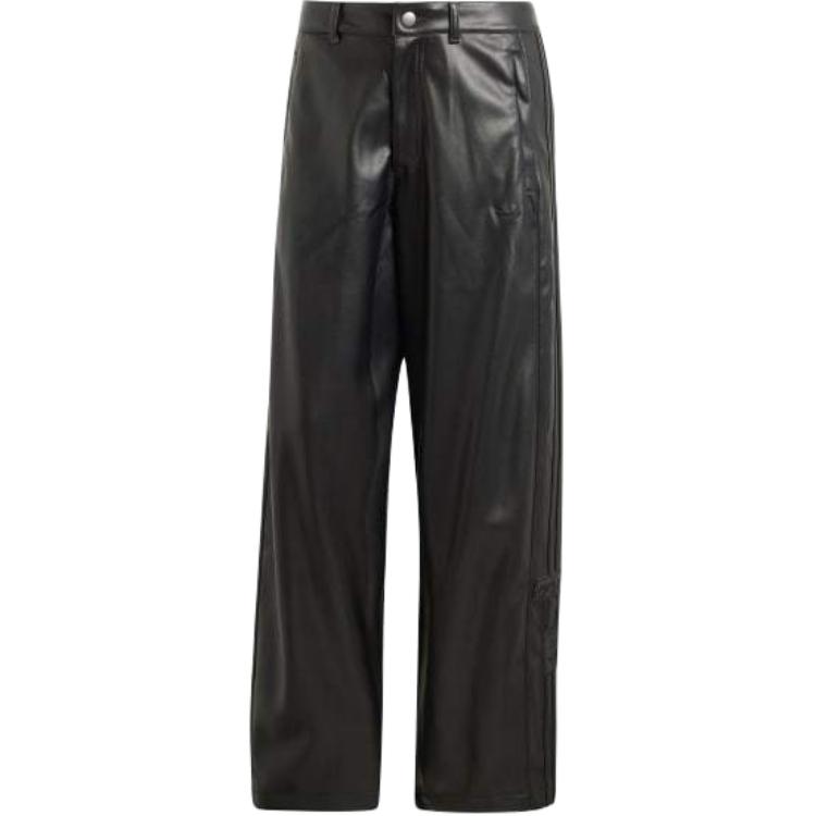 Adidas Originals ADIBREAK PREMIUM PLEATHER Leather Pants Women s Black IW3082 36
