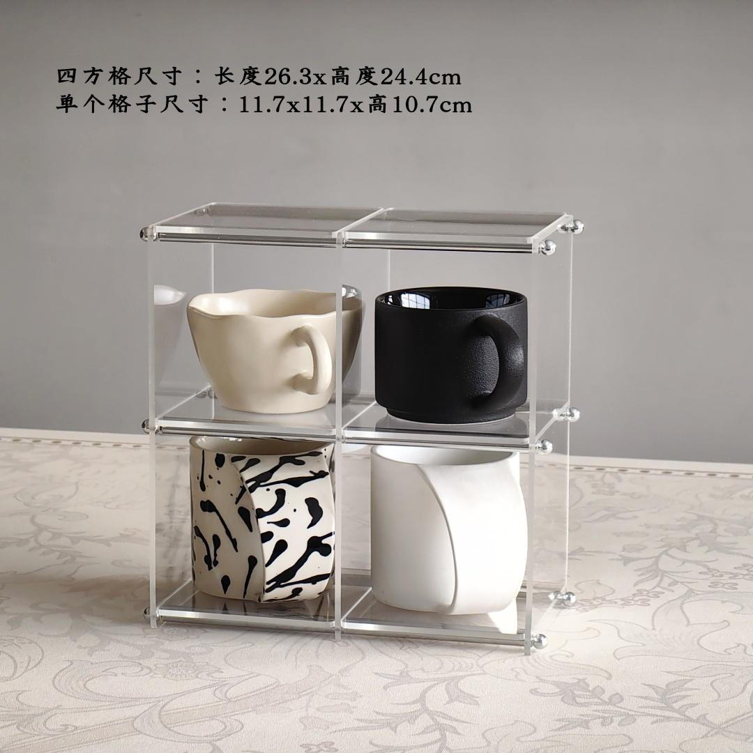 

Съемный акриловый держатель для чашек на 4-12 ячеек, настольная стойка для парфюмерии, стойки для хранения косметики, полка-органайзер в скандинавском стиле