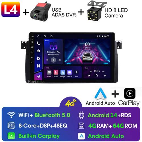 for BMW E46 M3 X5 1998-2006 Android 12 Car Radio Multimedia Video Player 2 Din Navigation Carplay DVD Head Unit Audio Stereo Gps