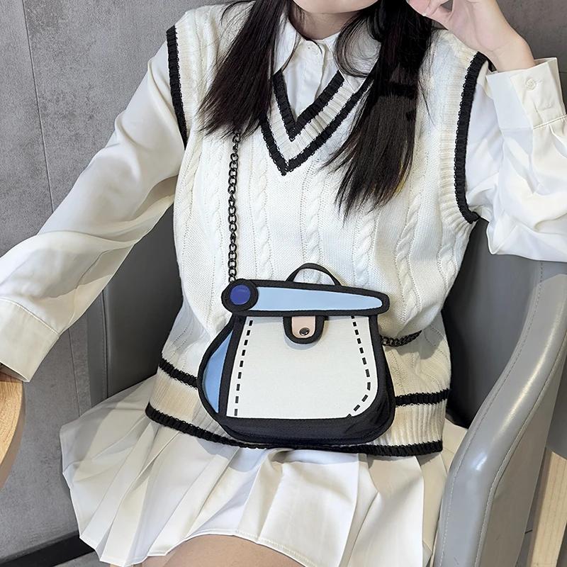 POLYESTER 2D Polyester Square Shoulder Bags Cute Color Matching Women's Bags Sale 2026 Brand Casual Design Sense Handbags
