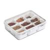 Fresh-keeping Seasoning Storage Box 9 Grids Snack Fruits Food Box Food Container  Food Storage