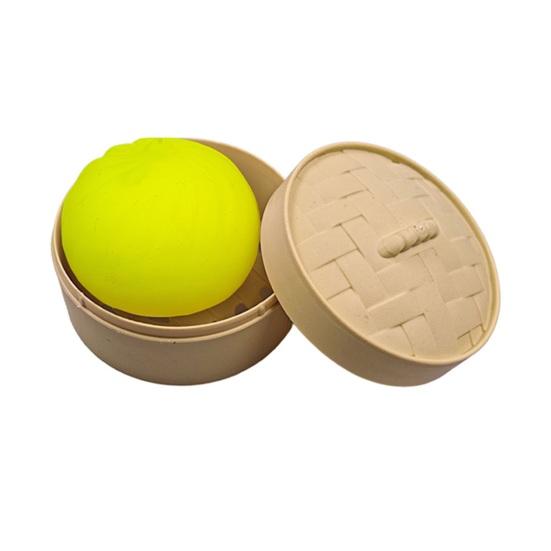 

Сжималка-игрушка Реалистичный дизайн паровой булочки Мягкая игрушка с медленным отскоком для снятия стресса с портативным парогенератором и контейнером для хранения