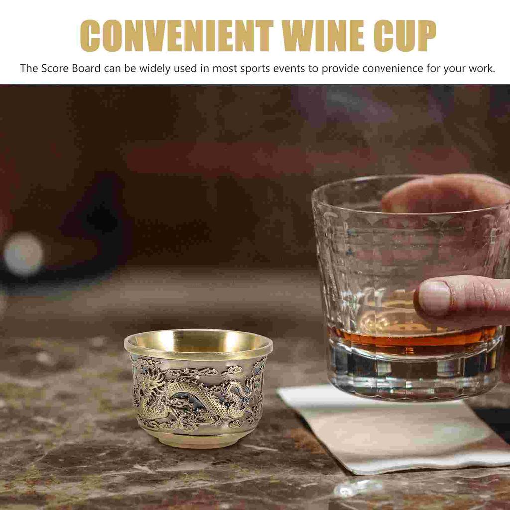 Portable Dragon Pattern Teacup Vintage Tea Cup Retro Teacup Chinese Style Home Decor Kitchen Drinkware Glass Dining Bar