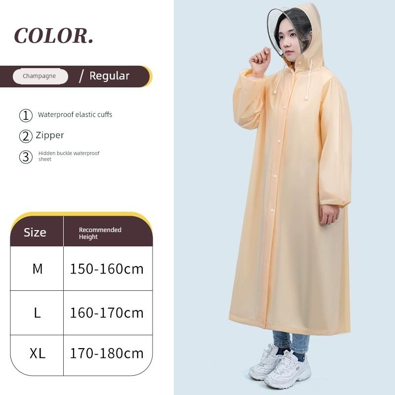 Raincoat Women's Long Full Body Rainproof Single Integrated Adult Outwear Electric Car Battery Car Special Poncho