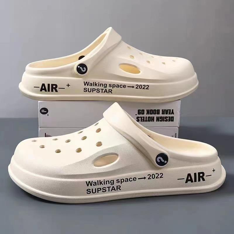 Baotou Shoes Slippers New Non-slip Thick-soled Casual Outer Wear Beach Soft-soled Nurse Men's Hole Shoes