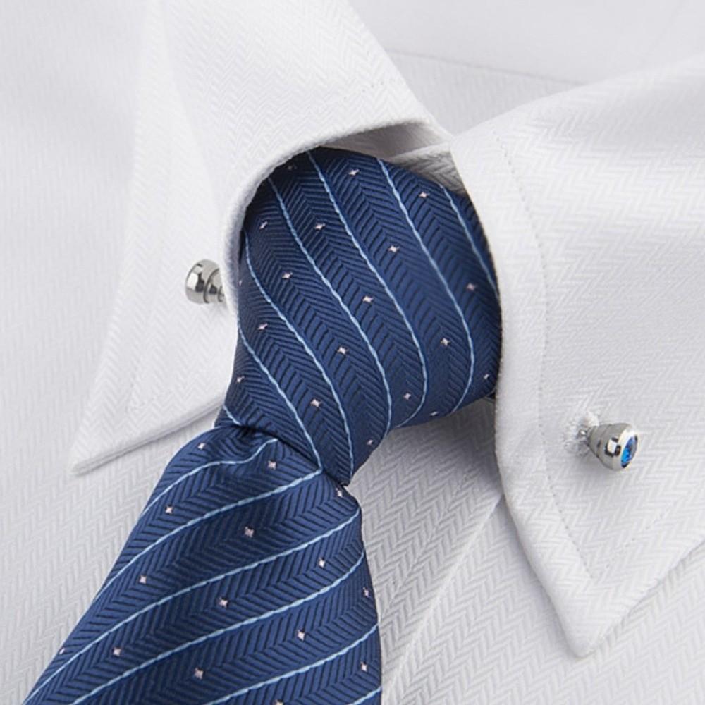 Spiral Buckle Shirt Collar Pin Detachable Neckline Pin Crystal Tie Collar Needle  Men