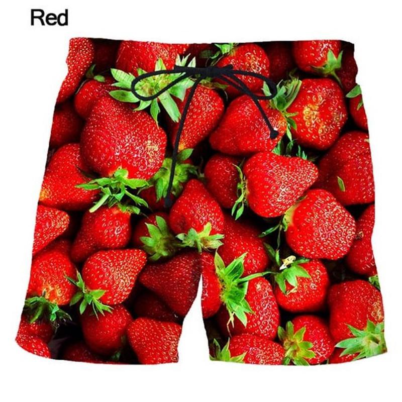 Holiday Hawaiian Men Beach Shorts 3D Print Fruit Watermelon Graphic Sport Shorts New Design Short Pants Personality Clothes