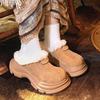 2025 Winter New Thick-soled Heightening Plush Warm Wool Cotton Shoes Integrated Outer Wear Non-slip Fluff Snow Boots