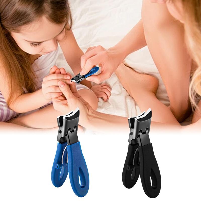 Slanted Nail Clippers Wide Jaw Opening Anti-Splash Slanted Nail Clippers Study Travel Slanted Toenail Trimmer for Men Women