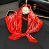 100% Natural Silk Scarf Women Luxury High Quality Headband Square Foulard Female Neckerchief Shawl Wraps Hijab Bandana Scarves