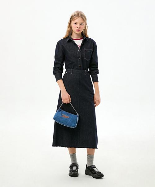 Tamijinseu High Maxi Denim Skirt (T32G0Nfs01Twl11Ap)